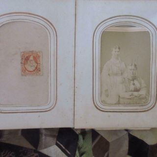 Wisconsin Civil War Photograph CDV Tintype ALBUM Antique Tax Stamp Children 8