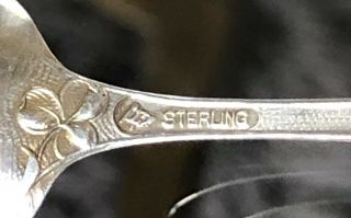 6 Watson Mechanics Sterling Silver Floral SERIES Demitasse Spoons 3 5/8 