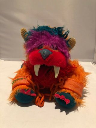 Vintage My Pet Monster Gwonk Puppet Plush Toy With Cuffs - Amtoy 1986