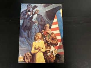 Vintage Wwii Poster Print Ad - George Washington & Abraham Lincoln