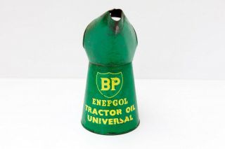 Vintage Bp Energol Oil Pouring Jug Quart Can Tin Automobilia Garage Motoring