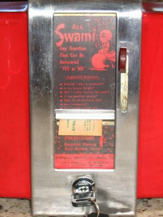 Vintage Ask Swami Napkin Holder Fortune Dispenser Trade Stimulator 5