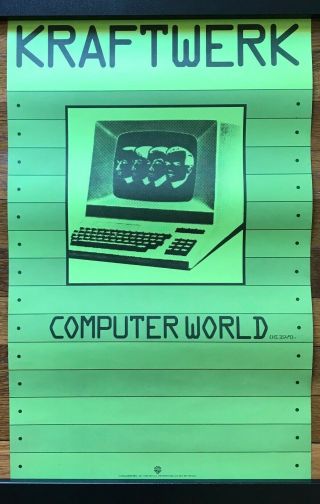 Kraftwerk Computer World Mega Rare Vintage Promo Poster 1981