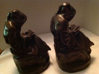 Pompeian Bronze Vintage Monks Bookends 4
