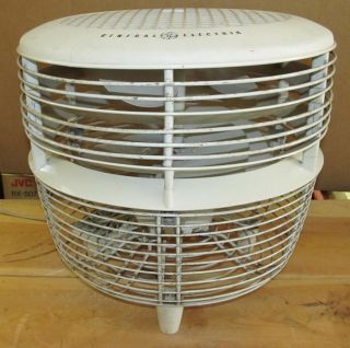 Vintage G.  E.  Ge General Electric Floor/table/hassock Fan Mcm/atomic J392