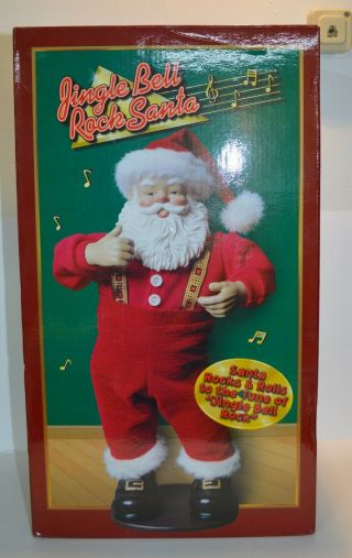 Vintage Jingle Bell Rock Santa Animated Dancing Musical Santa Edition 1 1998
