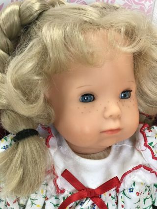 Vintage Gotz Blonde Hair Blue Eyes Freckles 17inches