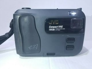 Vintage JVC GR - EZ1 Camcorder Compact Video Camera VHSC Cassette,  Video Cables 2