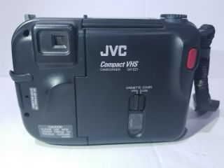 Vintage JVC GR - EZ1 Camcorder Compact Video Camera VHSC Cassette,  Video Cables 5