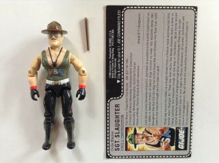 Vintage Gi Joe Cobra 1986 Sgt Slaughter 100 Complete W/ File Card Mail In Baton