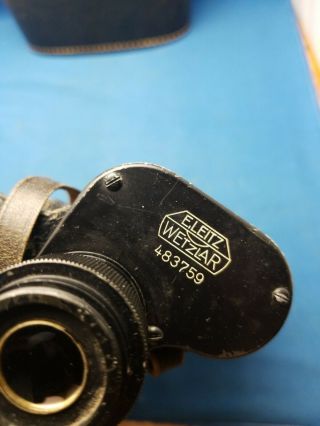 Vintage 1940 ' s German E.  Lietz Wetzlar Binoculars 7x50 Marseptit 555028 WWII 5