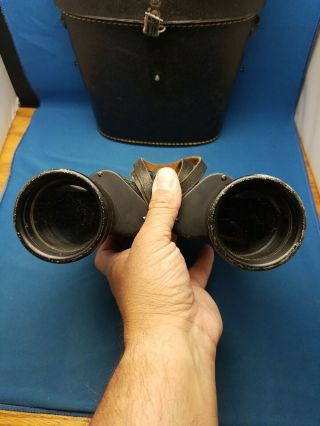 Vintage 1940 ' s German E.  Lietz Wetzlar Binoculars 7x50 Marseptit 555028 WWII 8