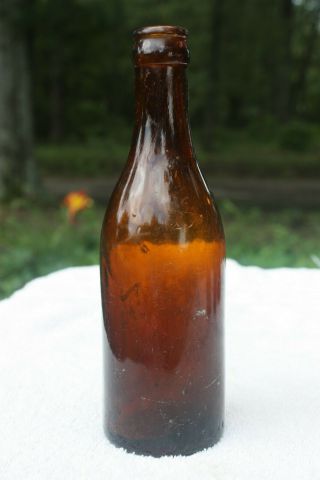 Vintage Amber Straight Side SS Coca Cola Bottle - - Salisbury,  Maryland - - MD 3