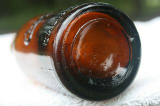 Vintage Amber Straight Side SS Coca Cola Bottle - - Salisbury,  Maryland - - MD 5