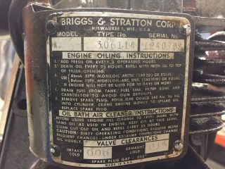 Antique Vintage Briggs & Stratton Model N 6
