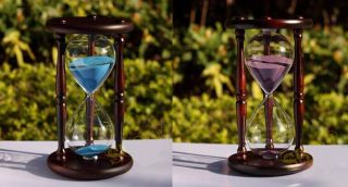 18 32cm 60min Wood Vintage Antique Sand Glass Hourglass Timer Clock Time Decor