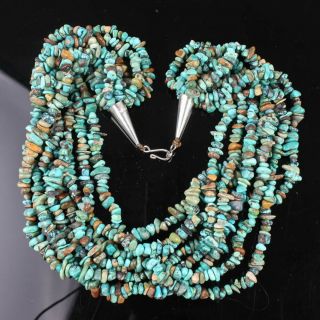 Turquoise Beads Necklace Native American Vintage Old Pawn Authentic