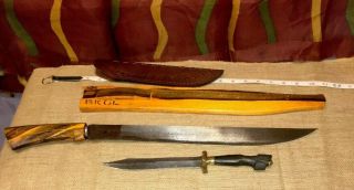 Filipino Vintage Bicol Luzon Bolo Machette & Ilocanos Filipino Fighting Knife 7