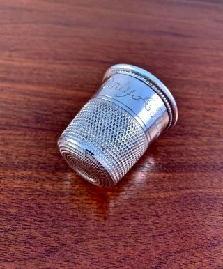 Thomae & Co.  Sterling Silver Shot Glass " Only A Thimble Full " No Monograms