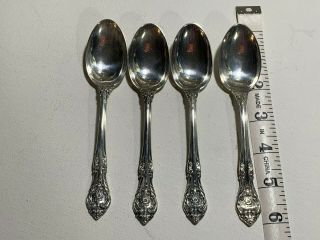 4 King Edward Gorham Sterling Silver Teaspoons Tea Spoons 6”
