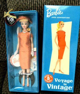 2009 National Barbie Convention 50th Anniversary Gold Label Voyage In Vintage Si
