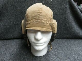Wwii Us Army Air Force Type A - 10a Summer Flying Helmet - - Tag