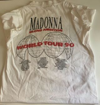 Madonna Blonde Ambition Tour T - shirt Large REAL VINTAGE 4
