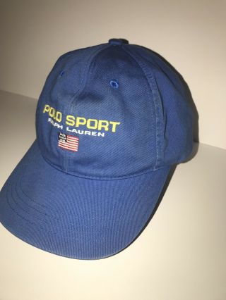 Vintage Polo Sport Ralph Lauren Hat Flag Spell Out 90s strapback 2