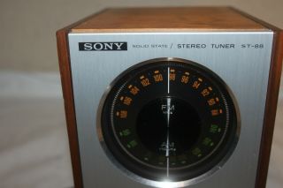 Sony ST - 88 Solid State Stereo Tuner Wood Vintage 2