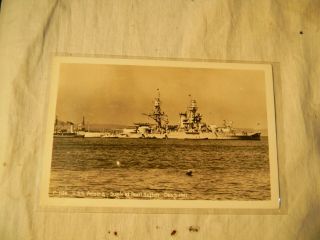 1941 Us Navy Uss Arizona Battleship Pearl Harbor Hawaii Photo Post Card