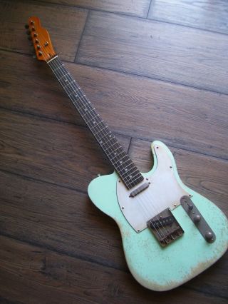 Relic Distressed T Style Electric Guitar - Vintage Baby Blue