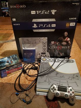 God of War 1TB Limited Edition PS4 Pro Console Rarely Games 2