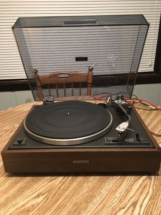 (( (vintage Pioneer Pl - 12d Turntable With Belt And Needle)