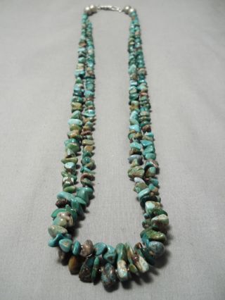 One Of The Best Vintage Navajo Royston Turquoise Sterling Silver Necklace