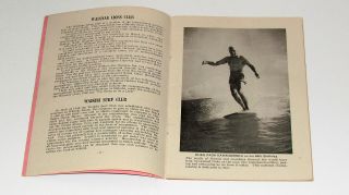 Vintage 1955 1st Ever International Surfing Championships Makaha Hawaii Program 3