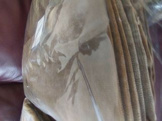 Set 2 Restoration Hardware Vintage Velvet Drape panel Rod Pocket Mocha 50 x 96 5