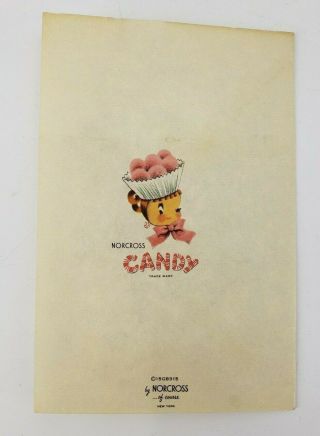 VTG Norcross Cherry Candy Girl Birthday Card Hi Sweetie Pie Red Pink 3