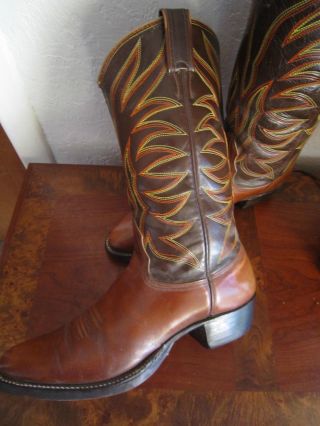 Vintage Nocona Cowboy Boots - About The Cost Of The Recent Resole Sz 10