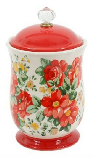 Pioneer Woman 4 - Pc Canister & Sugar Bowl Set - Vintage,  Blossom,  Rose Shadow 2