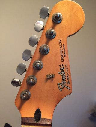 Vintage 1990 Fender Mexican Stratocaster Strat MIM Black Seymour Duncan Rail 3