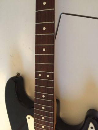 Vintage 1990 Fender Mexican Stratocaster Strat MIM Black Seymour Duncan Rail 6