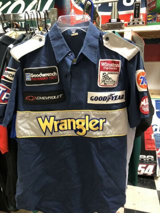 Dale Earnhardt Sr.  Wrangler Jeans Rare Rcr Nascar Race Pit Crew Shirt M