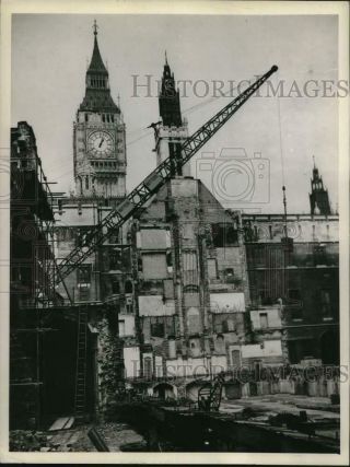 1946 Press Photo Site Cleared For House Of Commons In London After Bombing