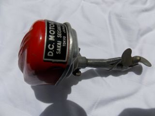 Vintage Japan Toy Electric Outboard Motor D C Motor Pat.  Sakai Seisakusho