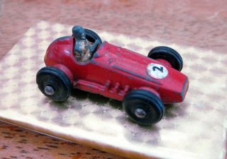 Vintage (1940 ' s?) Miniature Die Cast Racing Sprint Car w/Rubber Wheels - 2