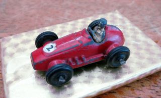 Vintage (1940 ' s?) Miniature Die Cast Racing Sprint Car w/Rubber Wheels - 3