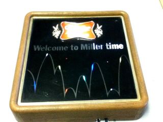 Miller Beer Sign 1983 Lighted Wall Vintage Light Motion Spinning Bouncing Ball M