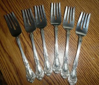 Alvin Chateau Rose Sterling Flatware Set Of 5 Salad Forks