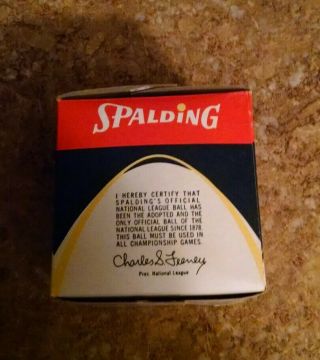 Official National League Spaulding baseball.  vintage Charles Feeney 2