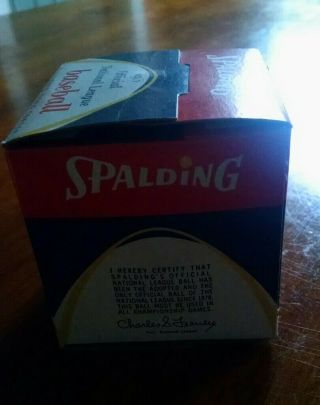 Official National League Spaulding baseball.  vintage Charles Feeney 3